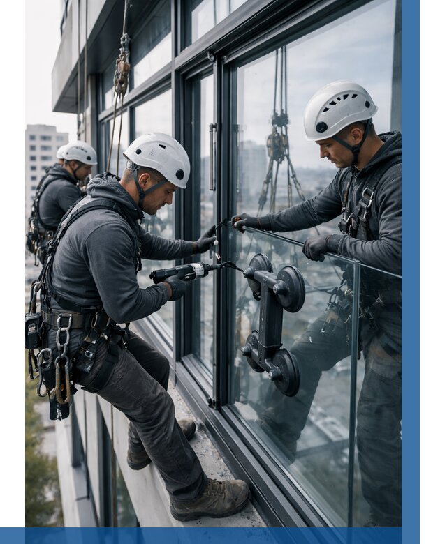 Витражное остекление зданий в Асбесте от 3537 р. | ВЫСОТНИК-Сбс