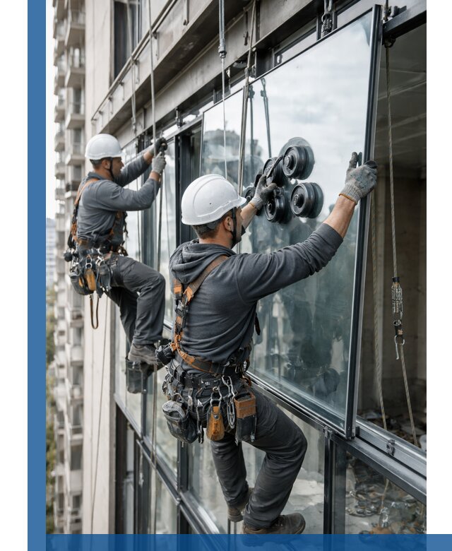 Витражное остекление фасадов и лоджий в Асбесте под ключ