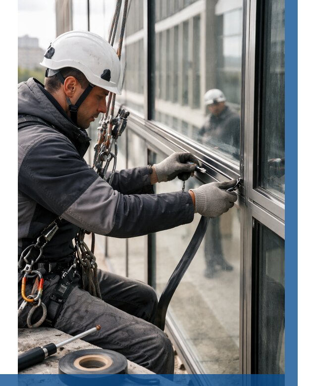 Ремонт витражных конструкций в Асбесте от 3537 р. | ВЫСОТНИК-Сбс