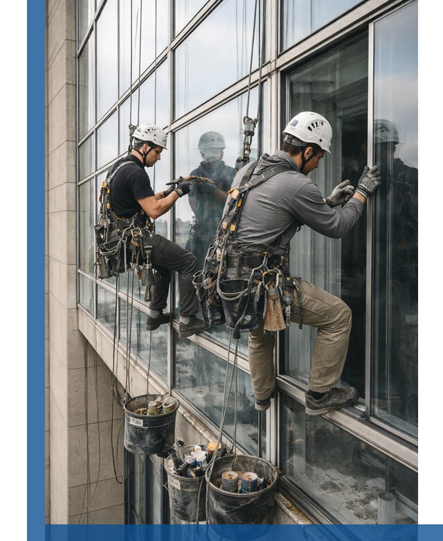 Ремонт витражных конструкций и фасадного остекления в Асбесте