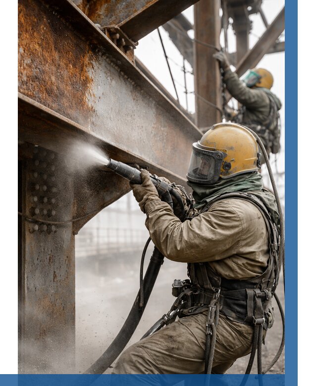 Пескоструйная очистка металлоконструкций в Асбесте по 606 р.  ВЫСОТНИК-Сбс