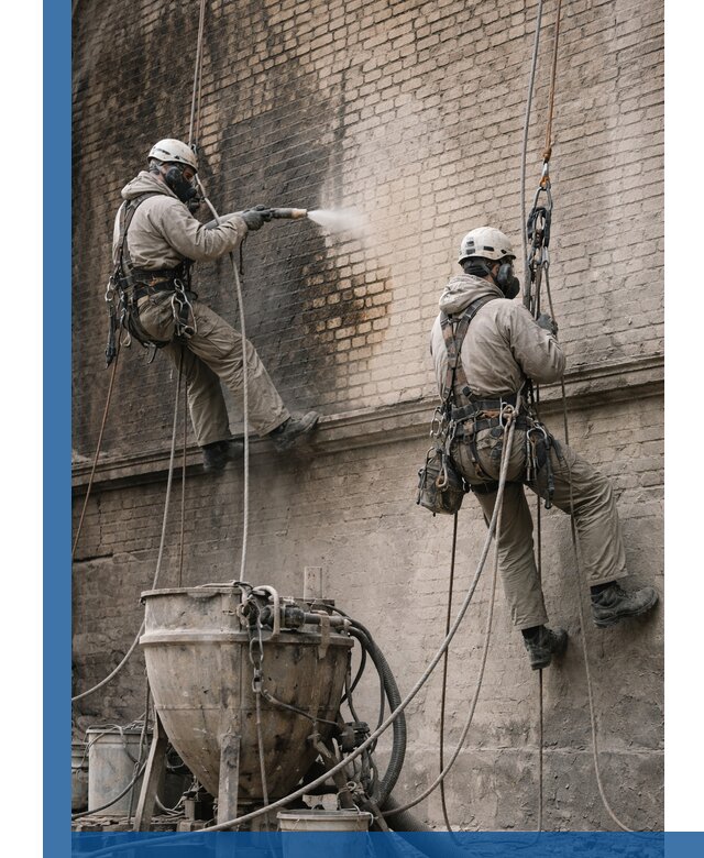 Пескоструйная очистка фасадов в Асбесте профессионально