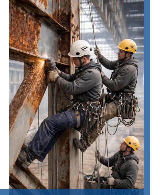 Зачистка металла от ржавчины в Асбесте от 354 р. | ВЫСОТНИК-Сбс