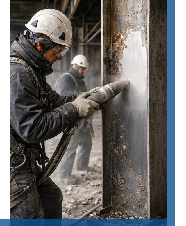 Удаление старой краски с металла в Асбесте от 455 р. | ВЫСОТНИК-Сбс