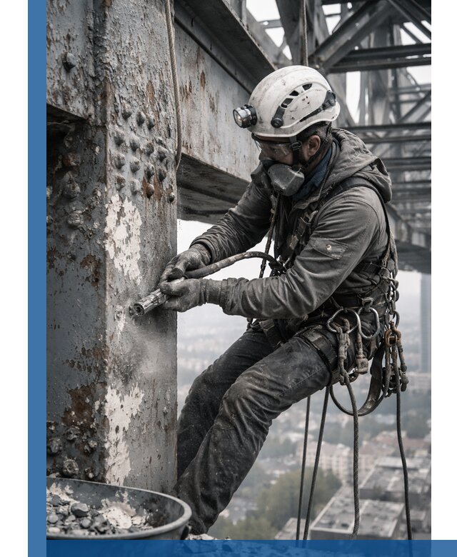 Удаление старой краски с металлических конструкций в Асбесте