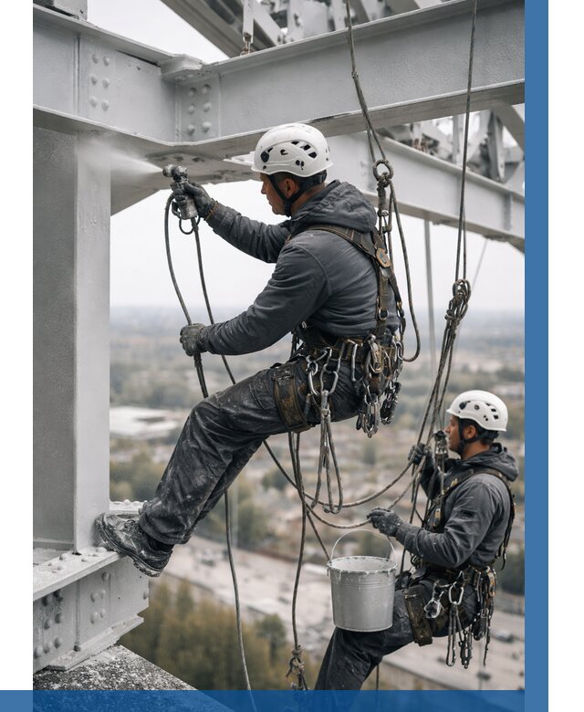 Покраска металлоконструкций на высоте в Асбесте 354 р |ВЫСОТНИК-Сбс