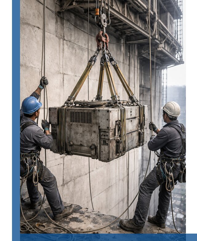 Такелажные работы на высоте, подъем и монтаж грузов в Асбесте