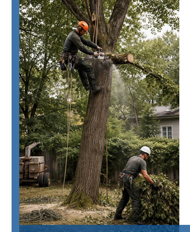 Кронирование деревьев в Асбесте, безопасная высотная обрезка