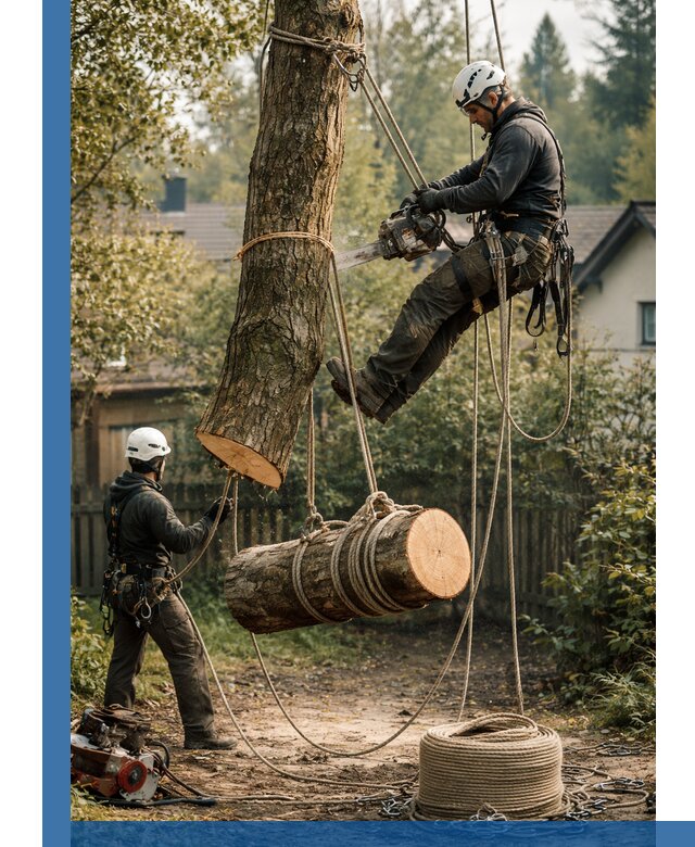 Валка деревьев частями в Асбесте, безопасно и аккуратно