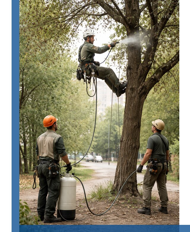 Обработка деревьев от вредителей в Асбесте профессиональная защита