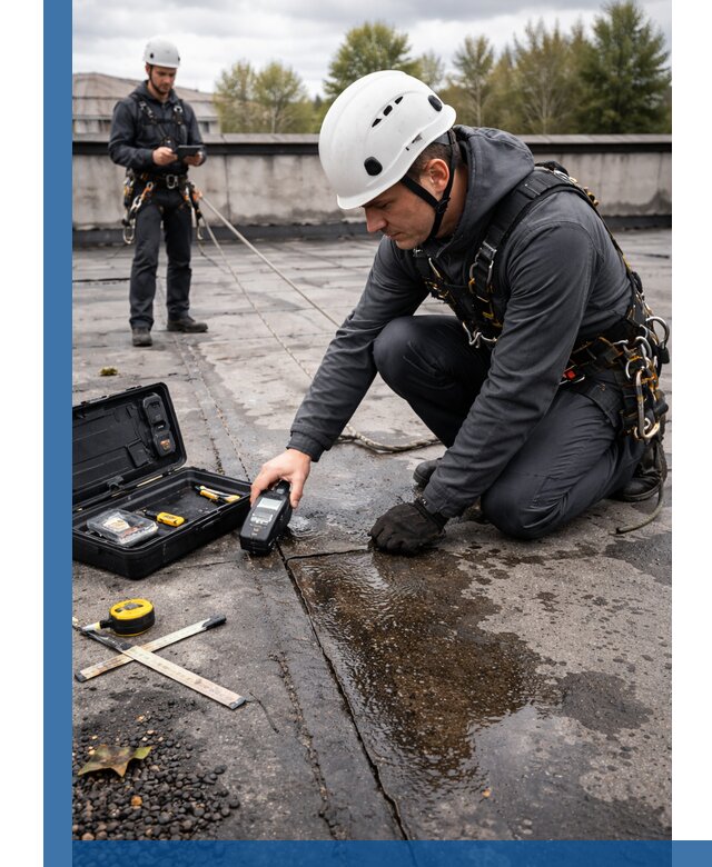 Обследование кровли на протечки и выявление дефектов в Асбесте