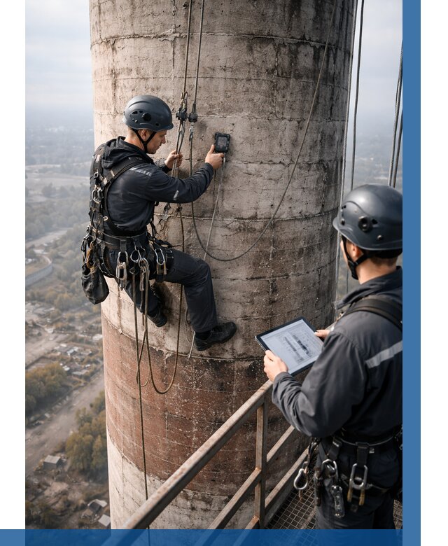 Обследование дымовой трубы в Асбесте от 8086 р. | ВЫСОТНИК-Сбс