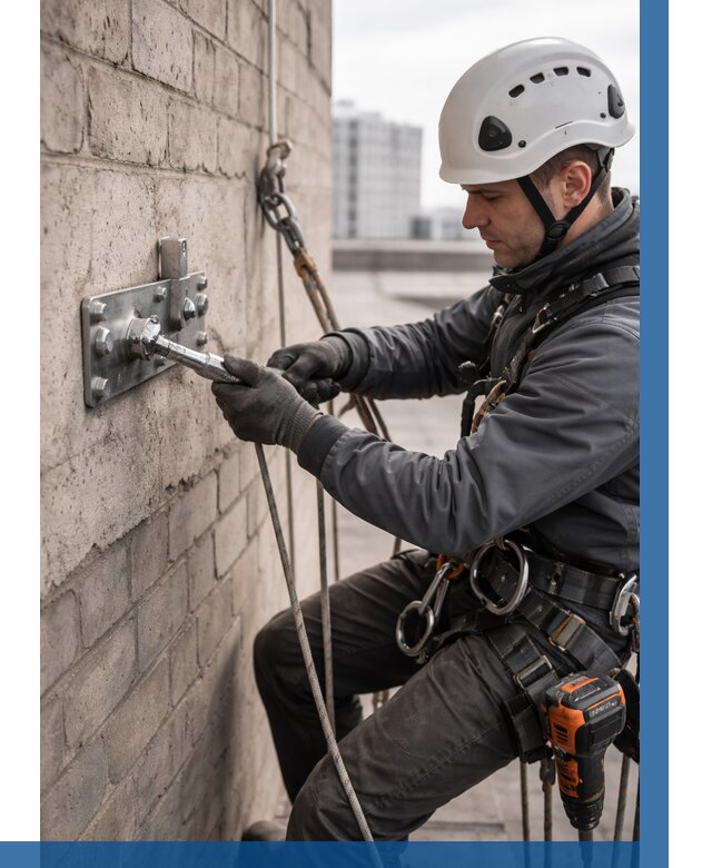 Установка анкерных точек в Асбесте от 3537 р. | ВЫСОТНИК-Сбс