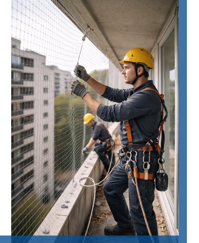 Монтаж сетки от птиц в Асбесте от 4548 р. | ВЫСОТНИК-Сбс